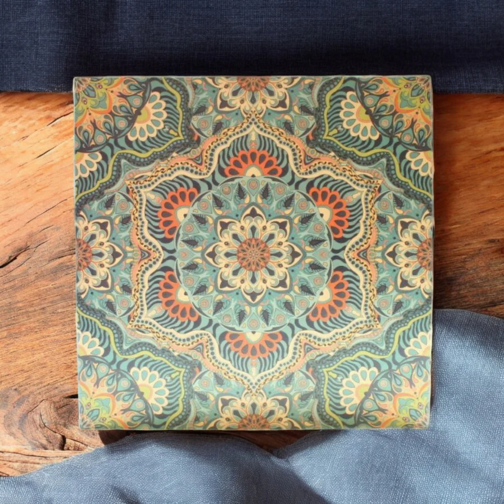 KL2062S1 Traditional Mandala Design Premium Paper Wedding Card with 2 Inserts and Envelope - Image 3