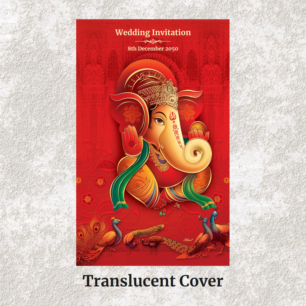 KL2069 Translucent Cover Luxury Wedding Card (2 Page) - Image 3