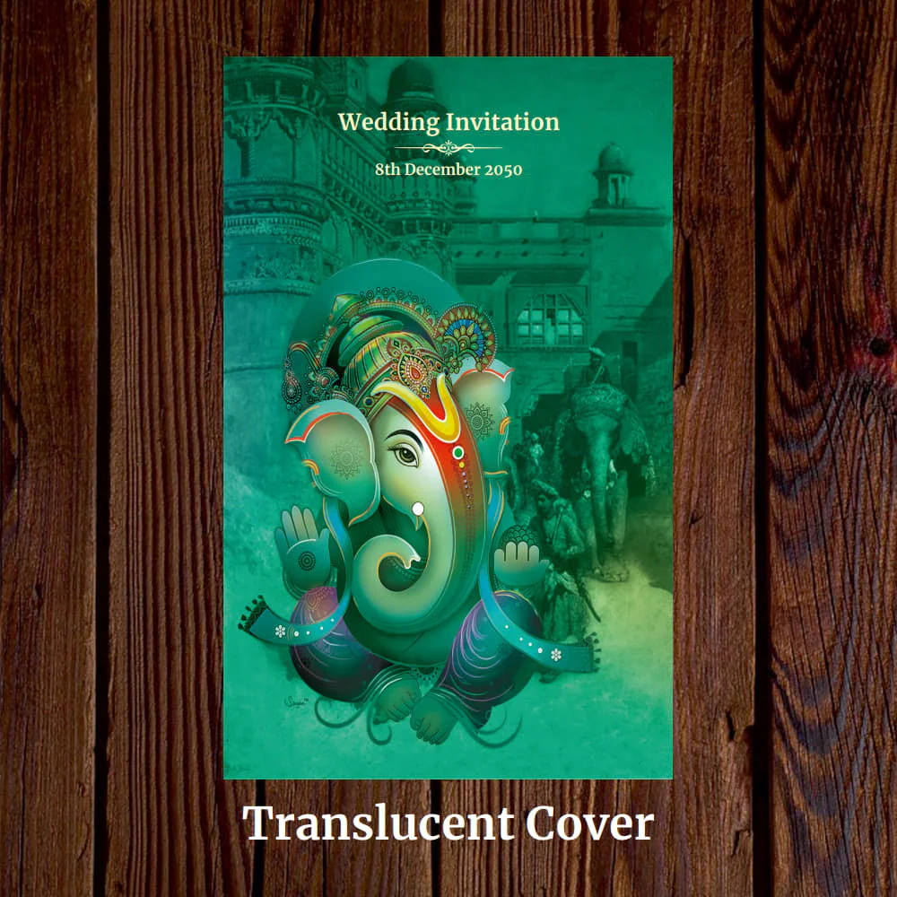 KL2074 Translucent Cover Luxury Wedding Card (2 Page) - Image 3