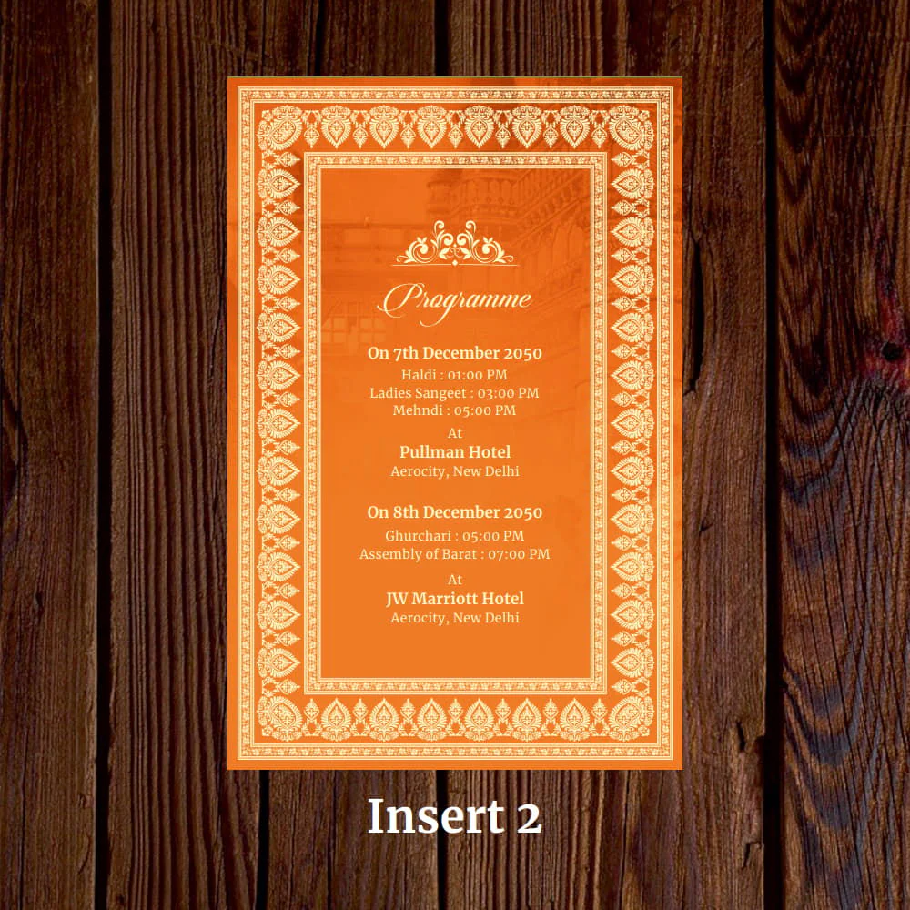 KL2074 Translucent Cover Luxury Wedding Card (2 Page) - Image 5