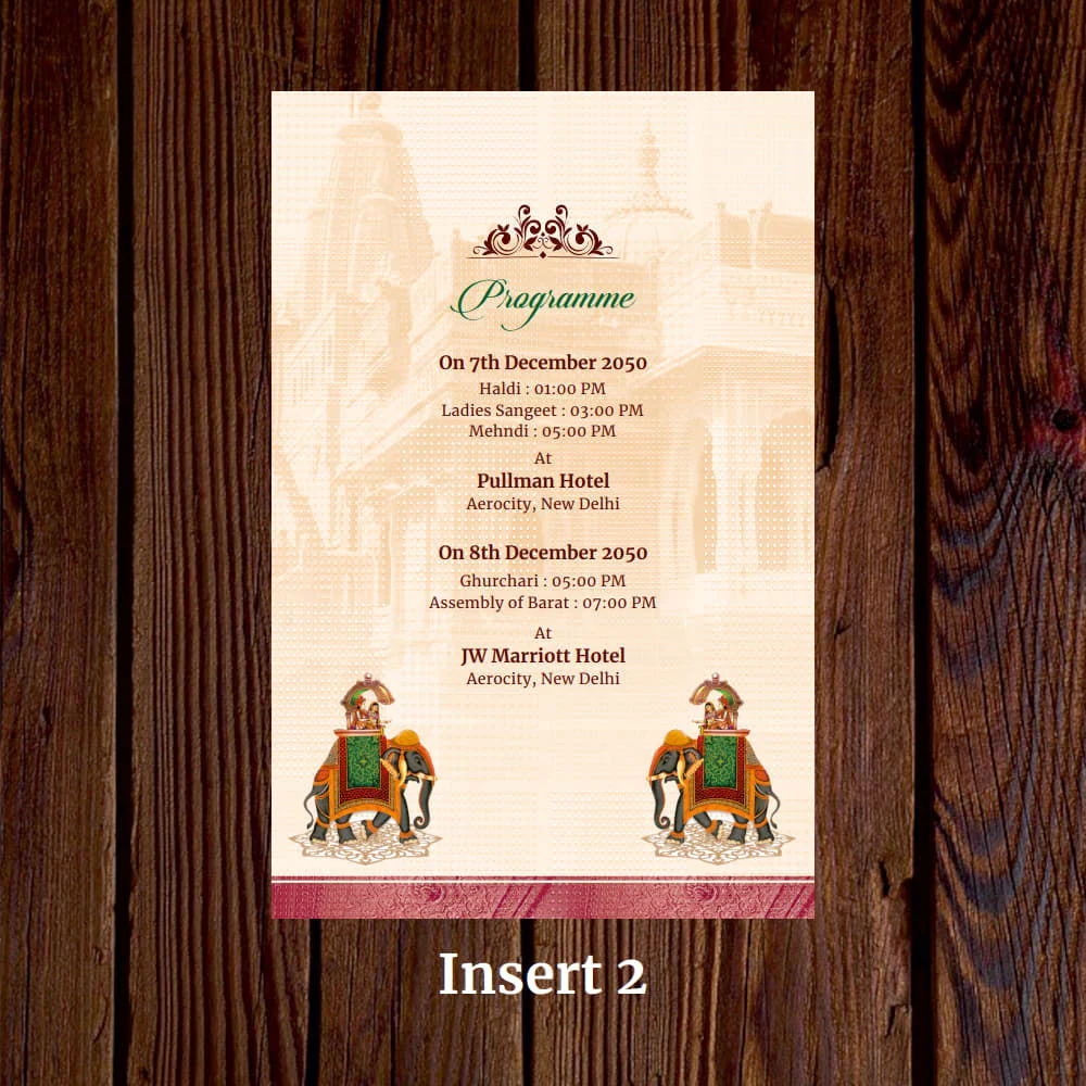 KL2081 Translucent Cover Luxury Wedding Card (2 Page) - Image 5