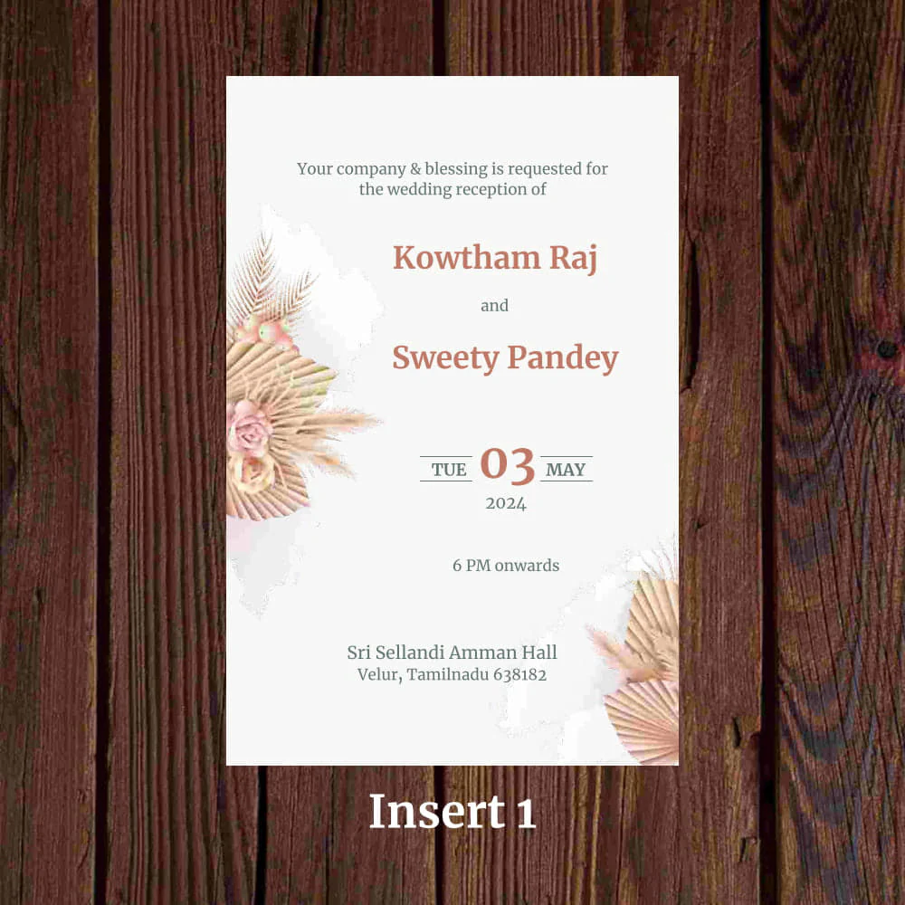 KL2090 Translucent Cover Luxury Wedding Card (2 Page) - Image 4