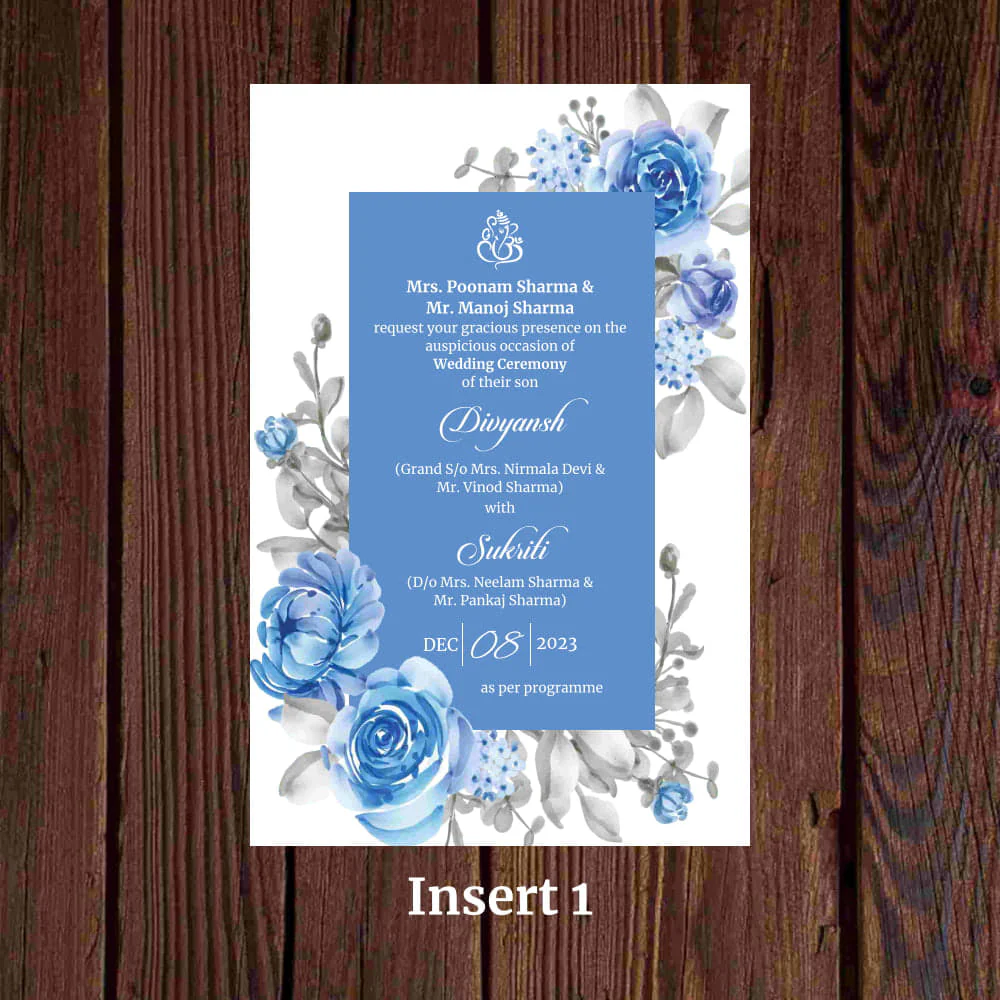 KL2091 Translucent Cover  Luxury Wedding Card (2 Page) - Image 4