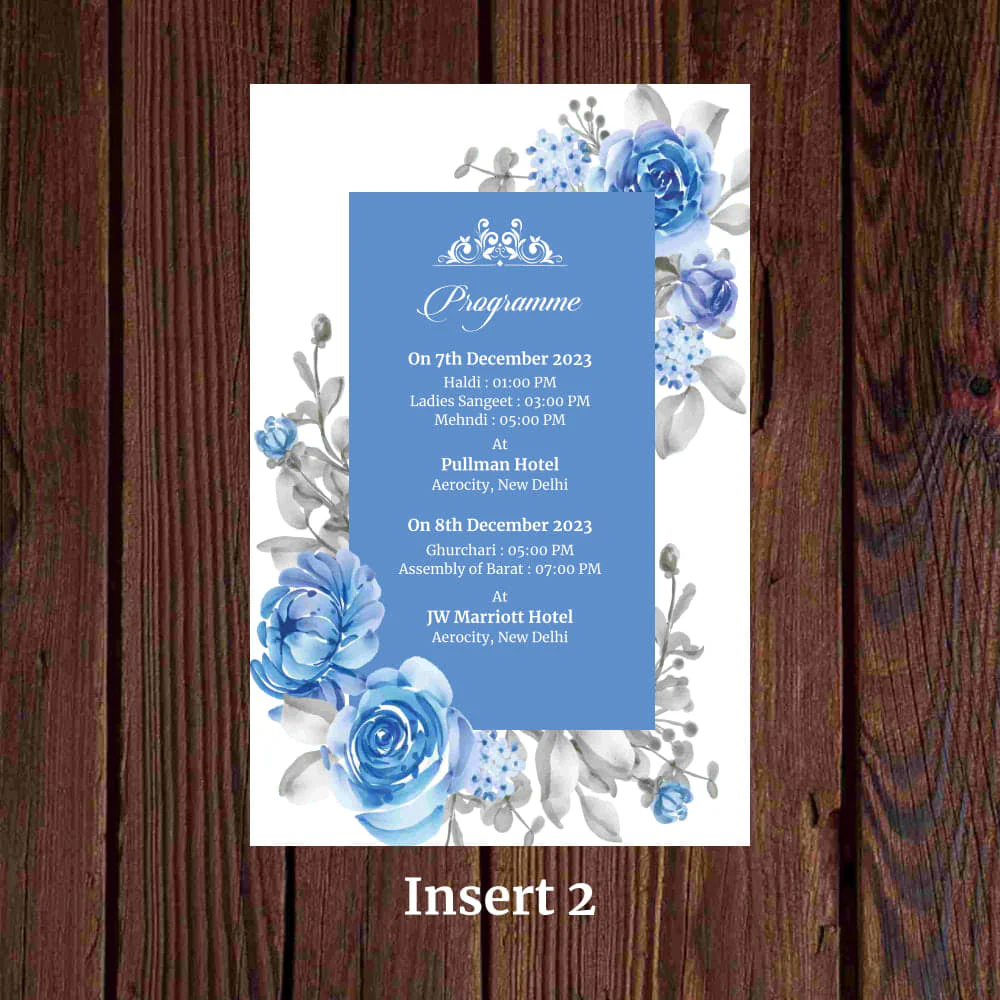 KL2091 Translucent Cover  Luxury Wedding Card (2 Page) - Image 5