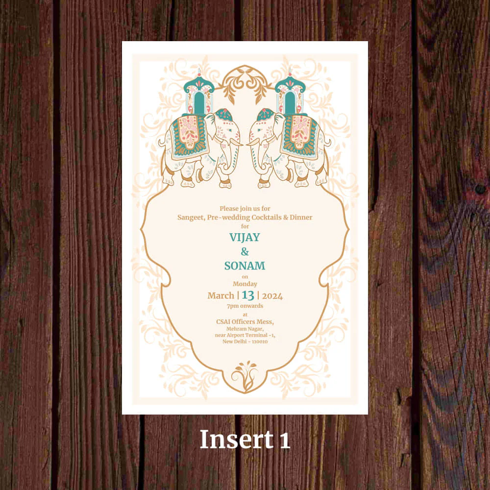 KL2092 Translucent Cover Luxury Wedding Card (2 Page) - Image 4