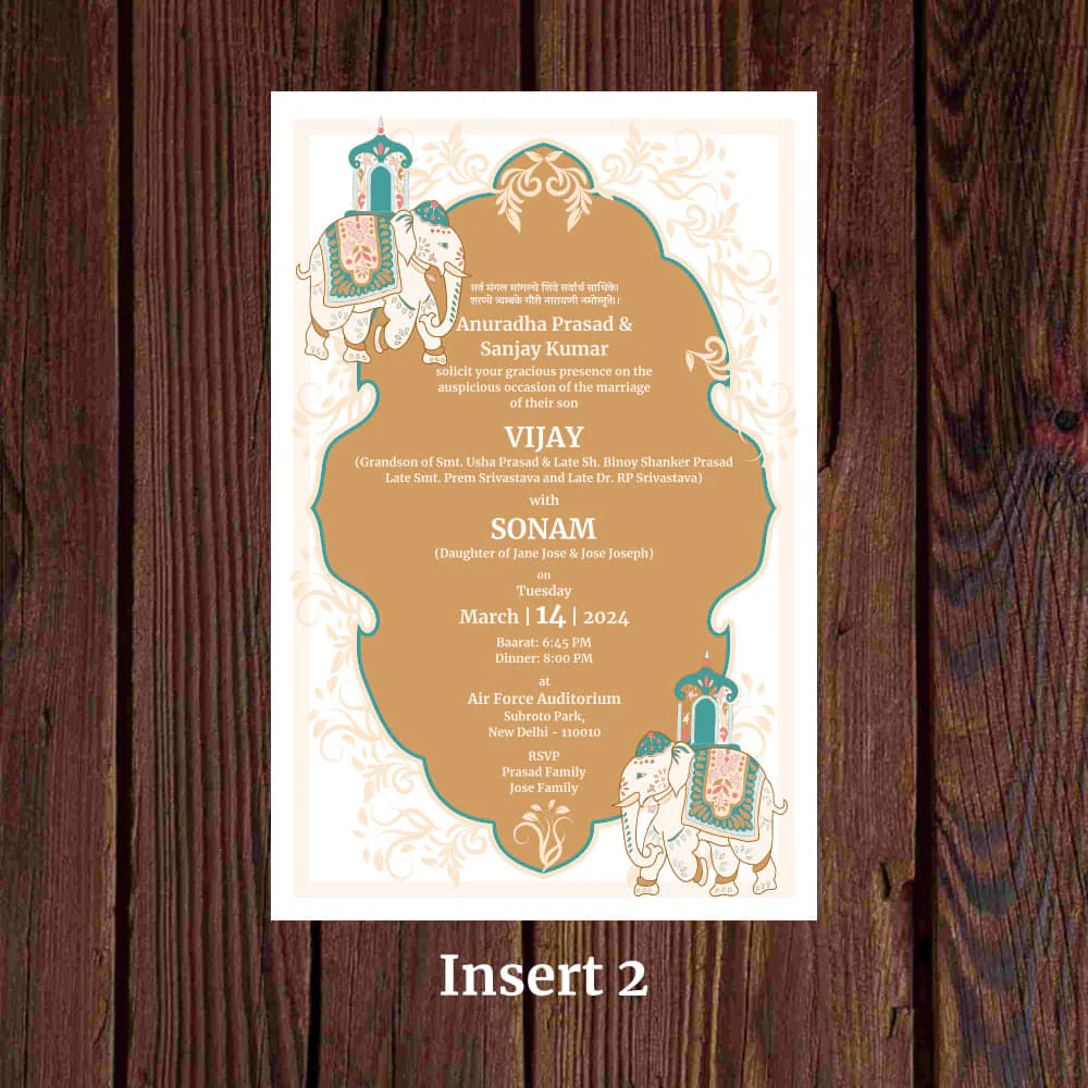 KL2092 Translucent Cover Luxury Wedding Card (2 Page) - Image 5