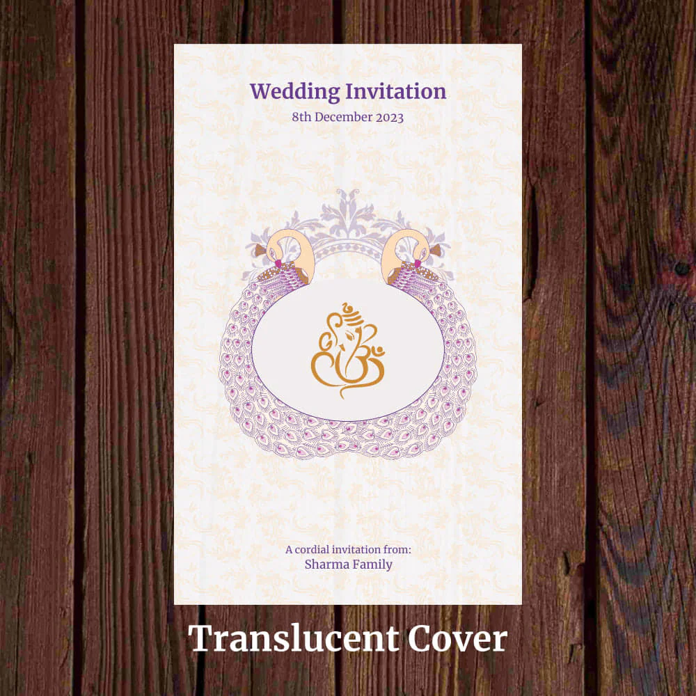 KL2093 Translucent Cover Luxury Wedding Card (2 Page) - Image 3