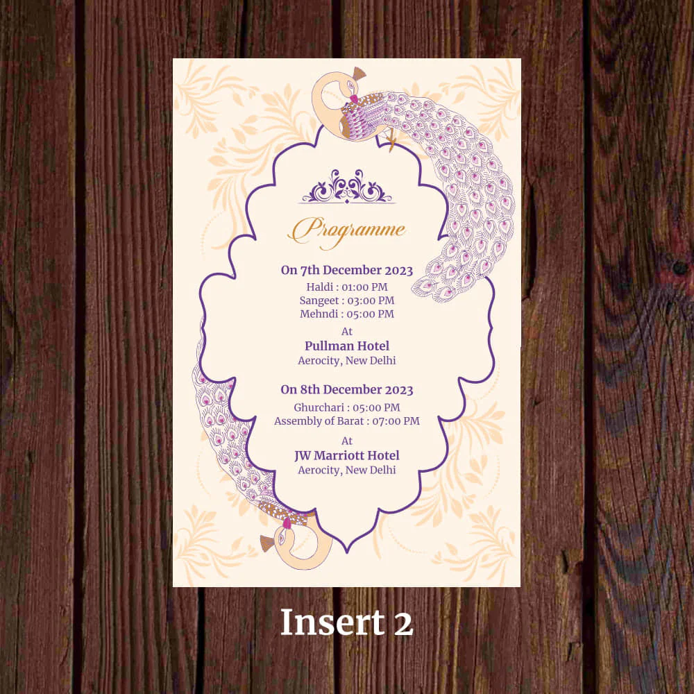 KL2093 Translucent Cover Luxury Wedding Card (2 Page) - Image 5