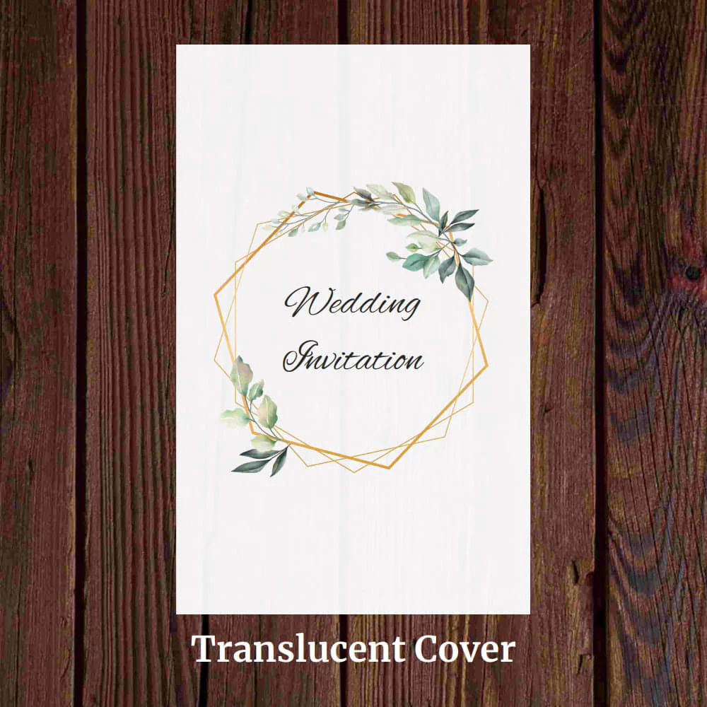 KL2094 Translucent Cover Luxury Wedding Card (2 Page) - Image 3