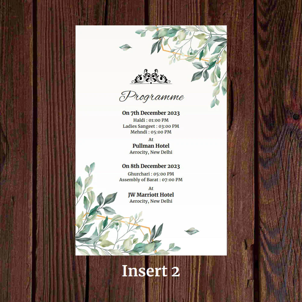 KL2094 Translucent Cover Luxury Wedding Card (2 Page) - Image 5