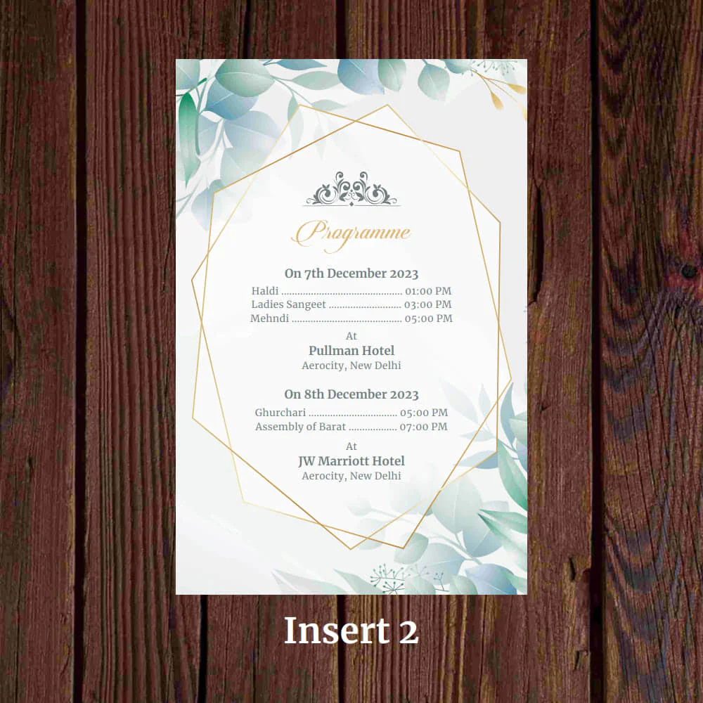 KL2095 Translucent Cover Luxury Wedding Card (2 Page) - Image 5