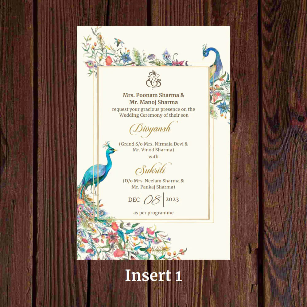 KL2097 Translucent Cover Luxury Wedding Card (2 Page) - Image 4