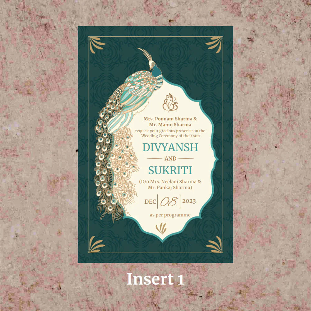 KL2098 Translucent Cover Luxury Wedding Card (2 Page) - Image 4