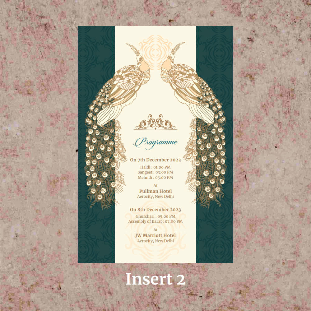 KL2098 Translucent Cover Luxury Wedding Card (2 Page) - Image 5