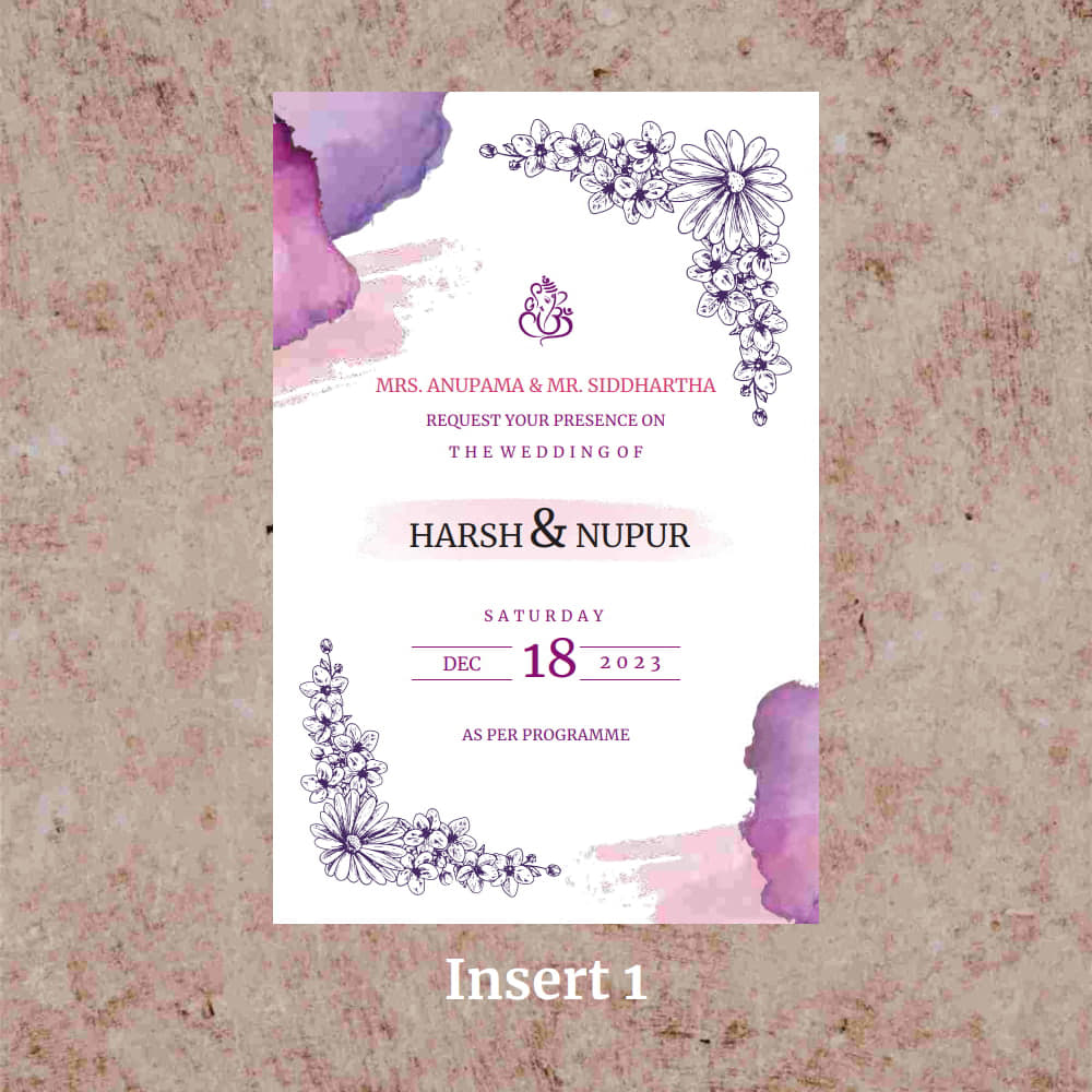 KL2099 Translucent Cover Luxury Wedding Card (2 Page) - Image 4