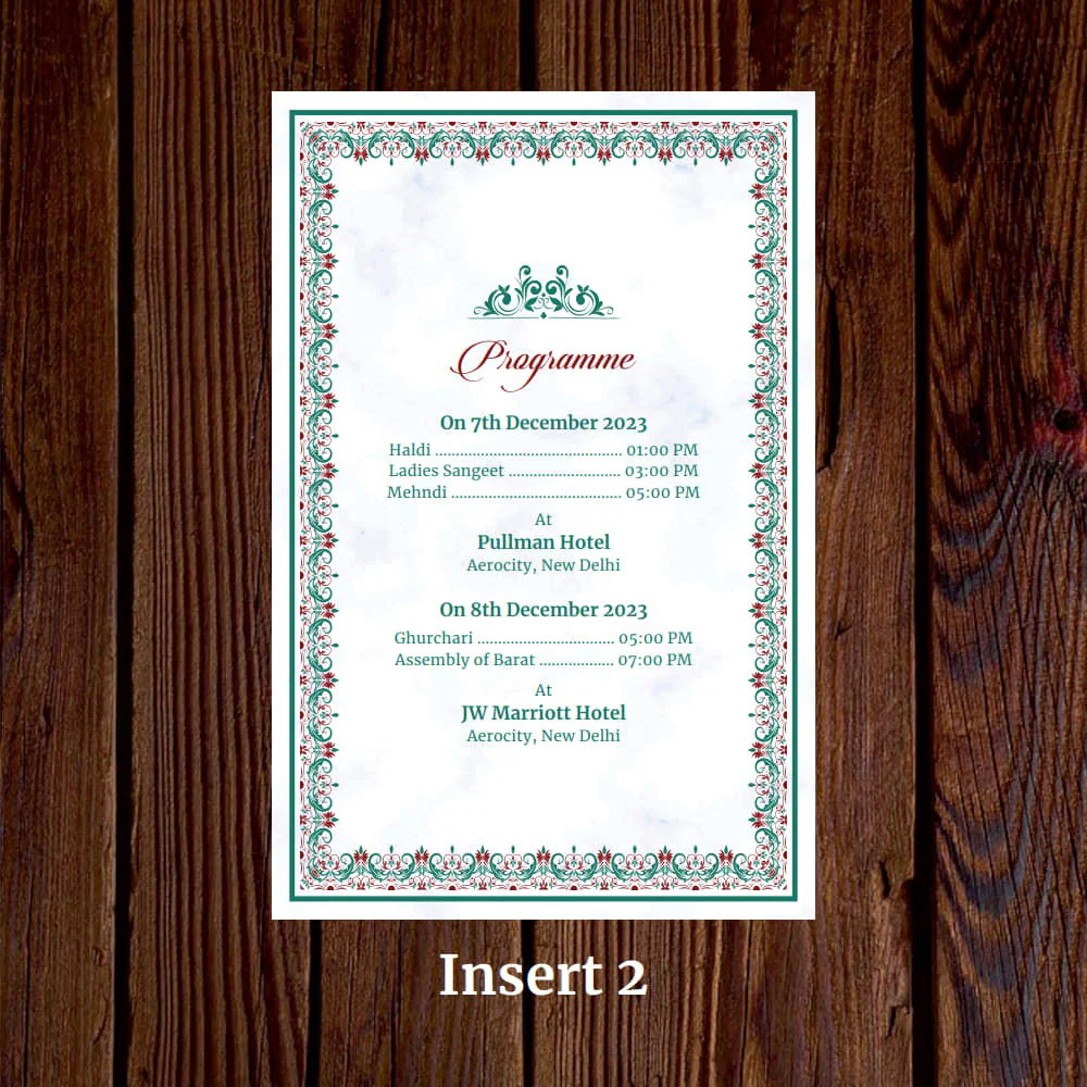 KL2102 Translucent Cover Luxury Wedding Card (2 Page) - Image 5