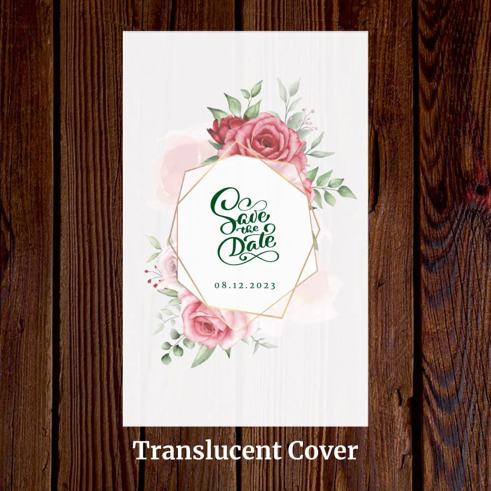 KL2106 Translucent Cover Luxury Wedding Card (2 Page) - Image 3
