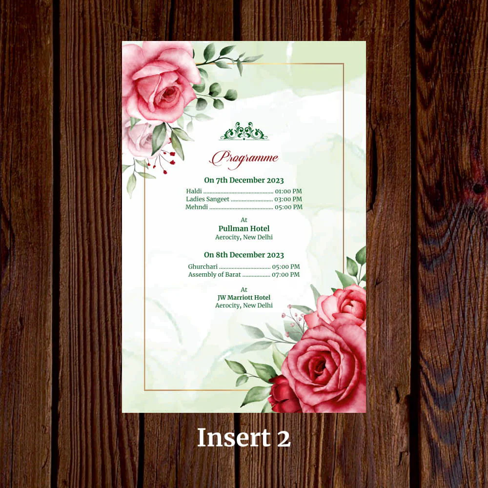 KL2106 Translucent Cover Luxury Wedding Card (2 Page) - Image 5