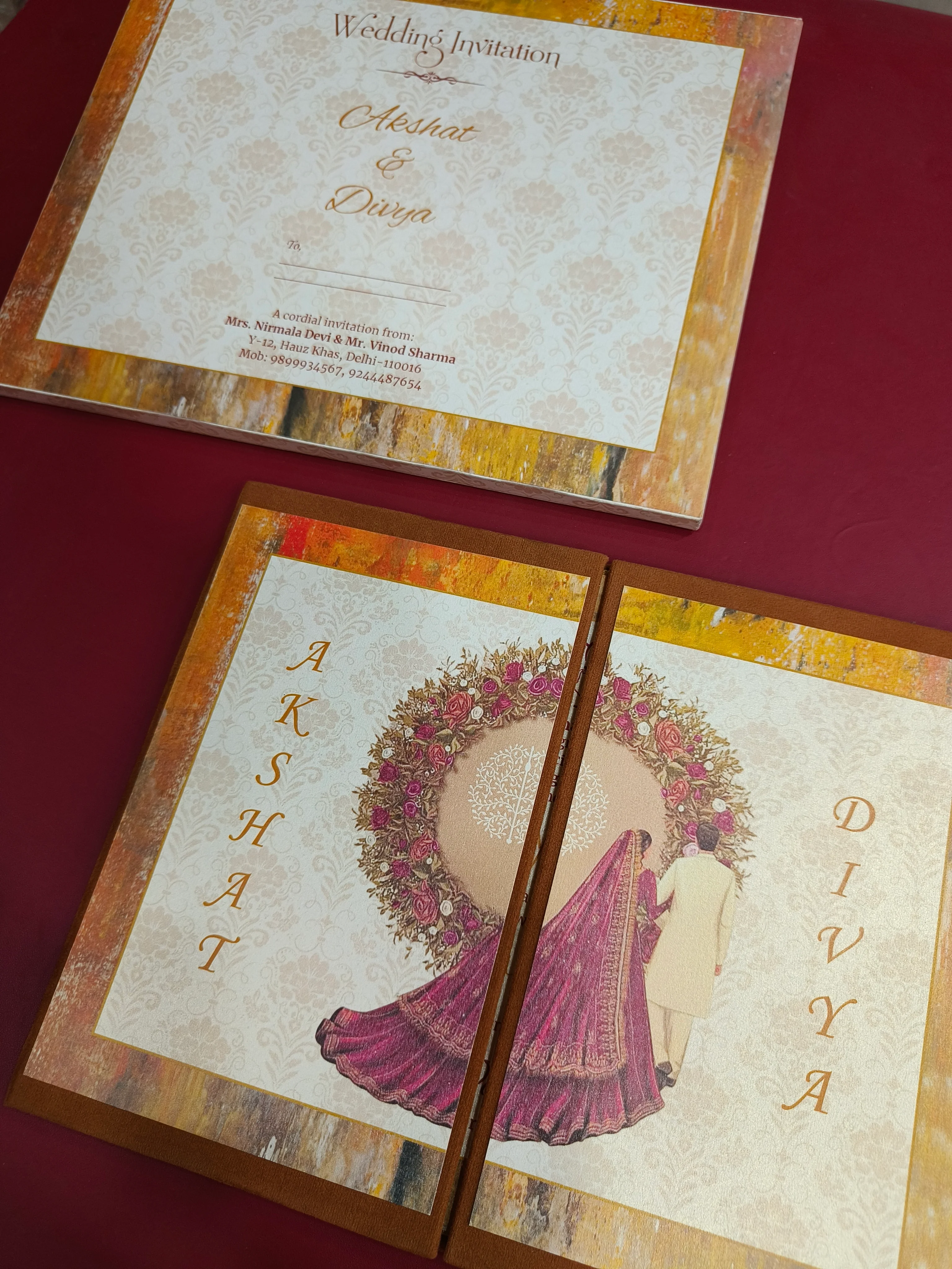 Hardboard Thick Wedding Cards