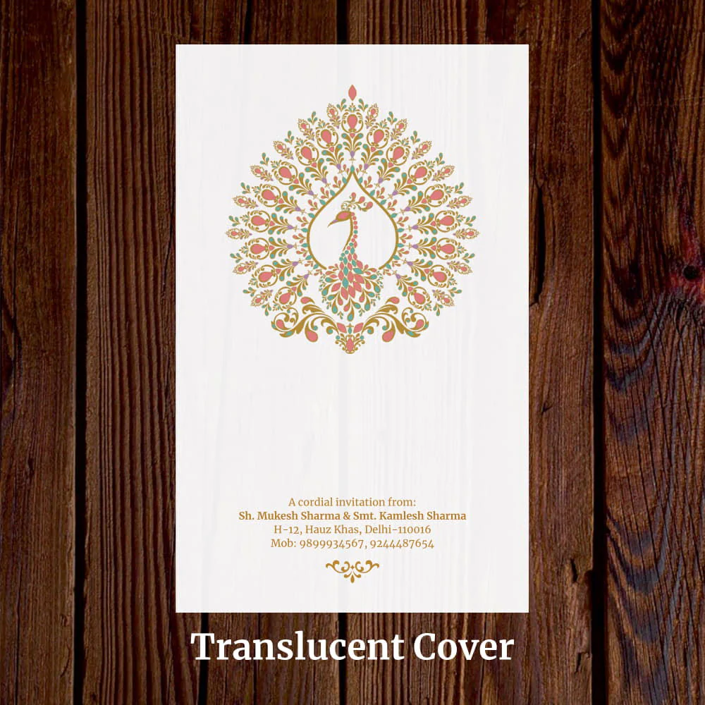 KL2124 Translucent Cover Luxury Wedding Card (2 Page) - Image 3