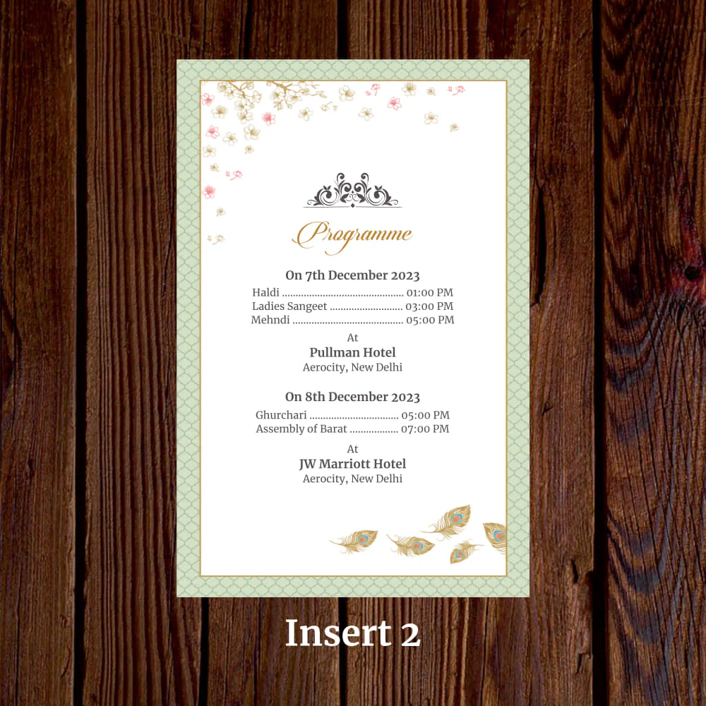 KL2124 Translucent Cover Luxury Wedding Card (2 Page) - Image 5