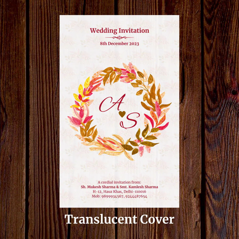 KL2125 Translucent Cover Luxury Wedding Card (2 Page) - Image 3