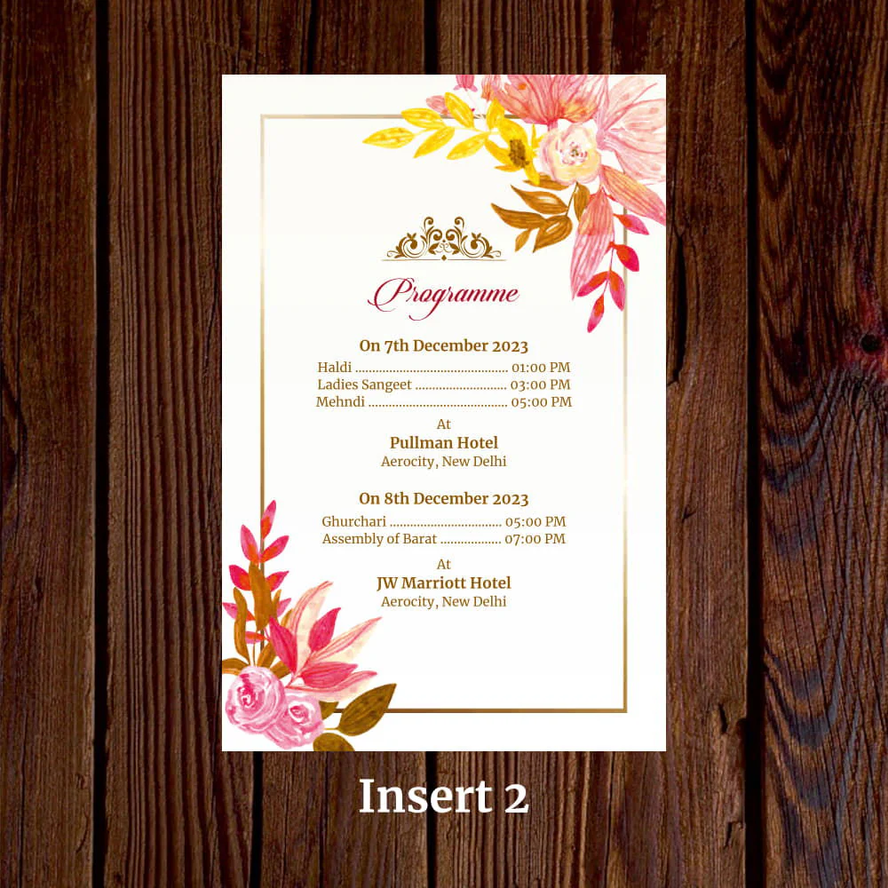 KL2125 Translucent Cover Luxury Wedding Card (2 Page) - Image 5