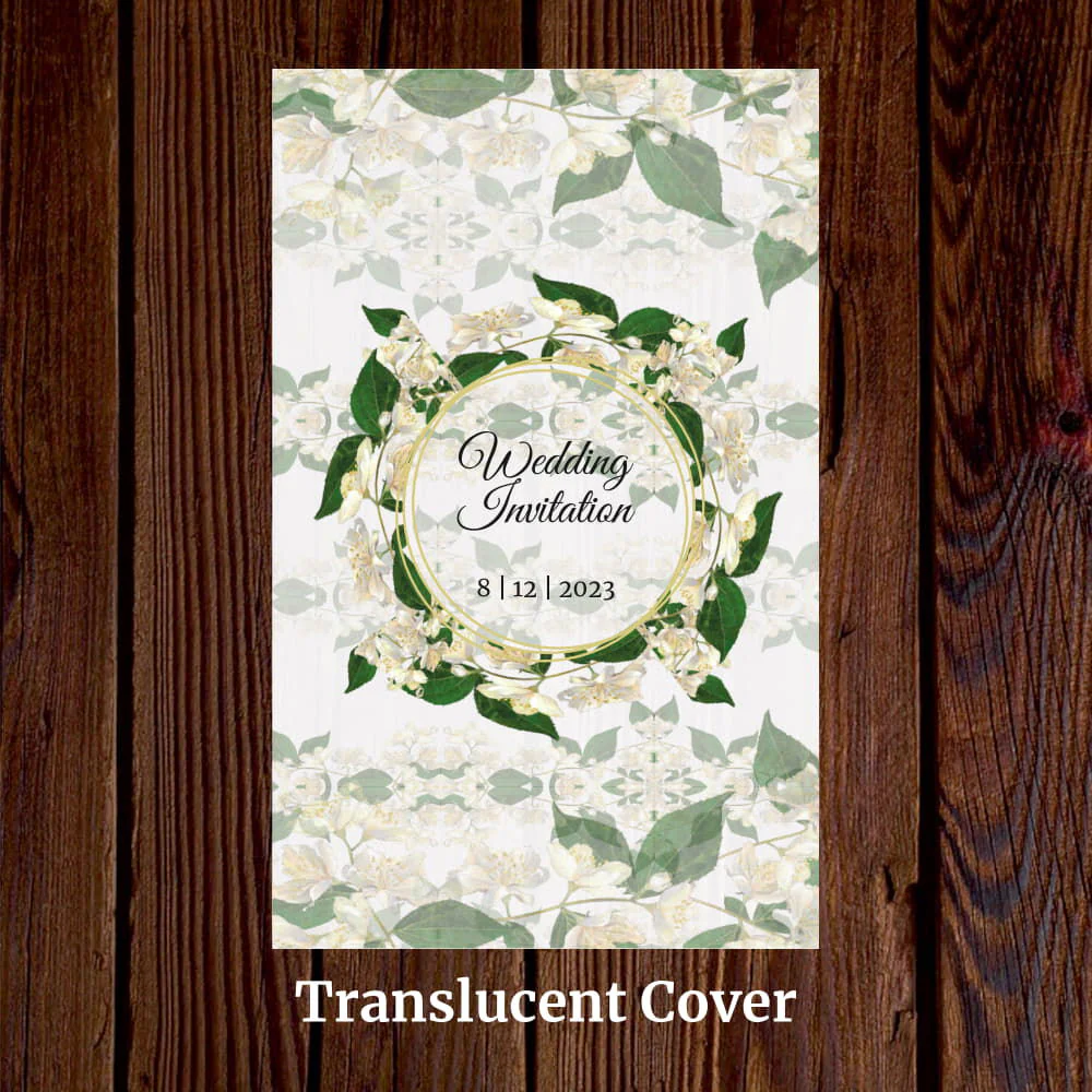 KL2129 Translucent Cover Luxury Wedding Card (2 Page) - Image 3