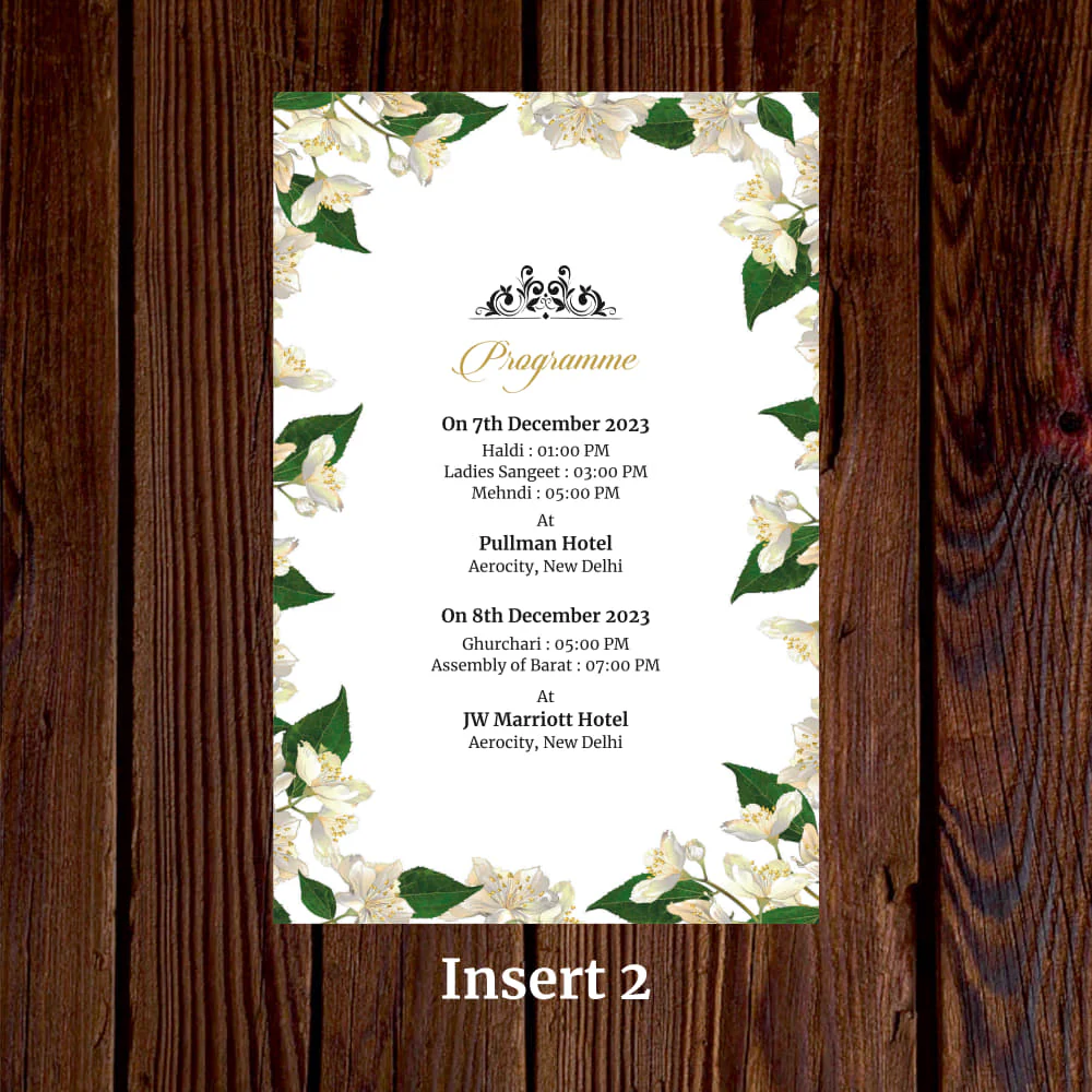 KL2129 Translucent Cover Luxury Wedding Card (2 Page) - Image 5