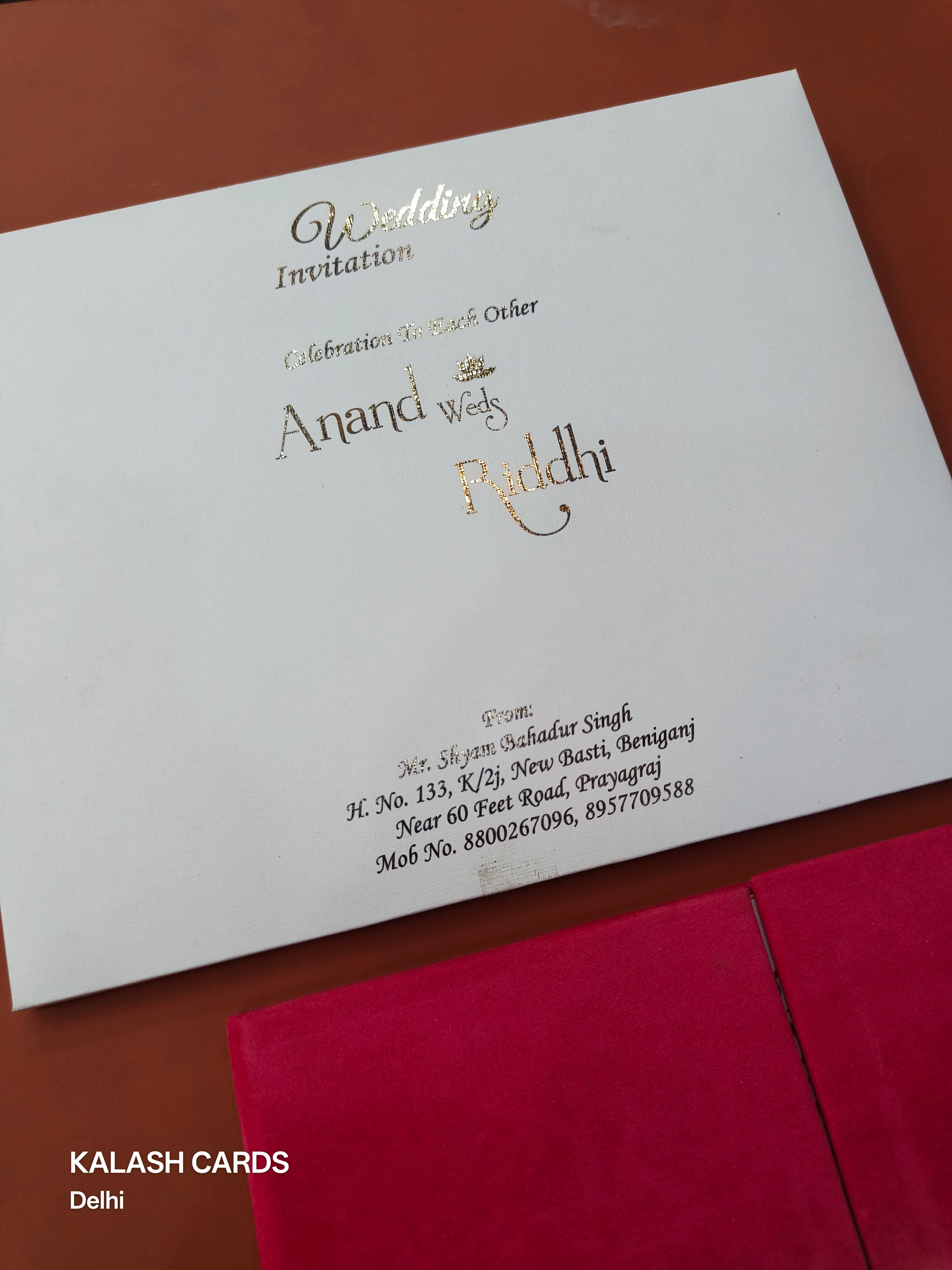 KLB1505 | Deep Fuchsia Velvet & Gold Leaf Hardboard Suite (2-Page) - Image 6